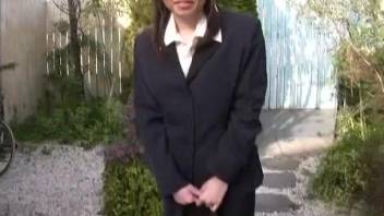 Stunning novice Asian woman experiments with nasty bestiality sex involving a dog