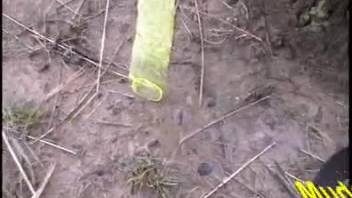 Filthy ass unleashes his huge cumshot into a rubber