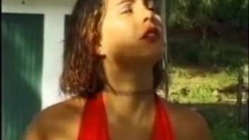 Outdoor sex video featuring a lustful Latina babe and her stud