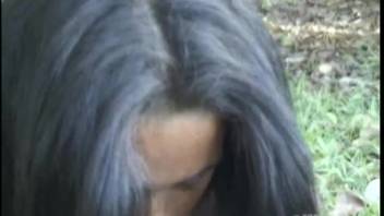 Female recorded in intense bestiality footage at her house