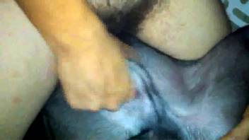 Guy with hairy dick banging a obedient beast on webcam