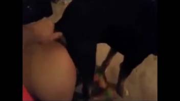 Intense sex encounter involving a homemaker and her perverted canine companion