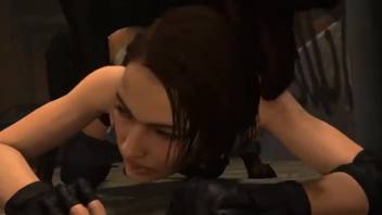 Cute short-haired babe gets banged by an undead dog