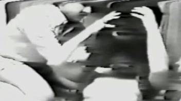 Black and white adult film featuring a sexy animal banging a bestiality lover