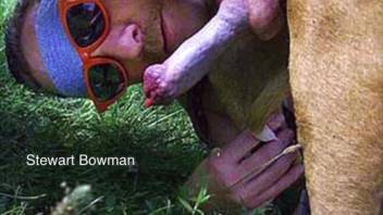 Sexy guy can't resist devouring feces and giving blowjobs to beasts