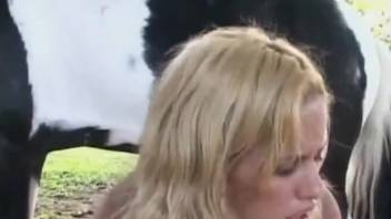 Hot stud thrusts deep into her asshole intensely