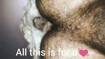 Guy's furry butthole is pounded from behind