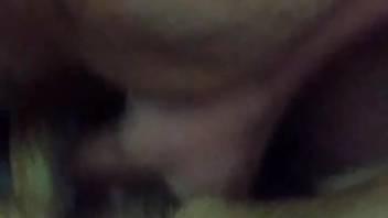 Shaggy guy screwing a wild creature in a close-up clip