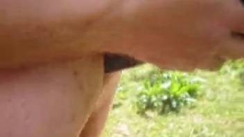 Extreme close-ups of a guy being anally pounded by a stallion